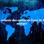 Question : Où acheter des cactus de figue de barbarie pour manger